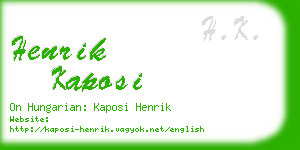 henrik kaposi business card